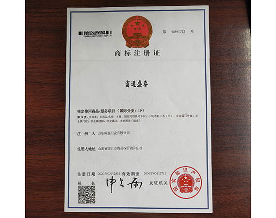 富通盛泰商标注册证